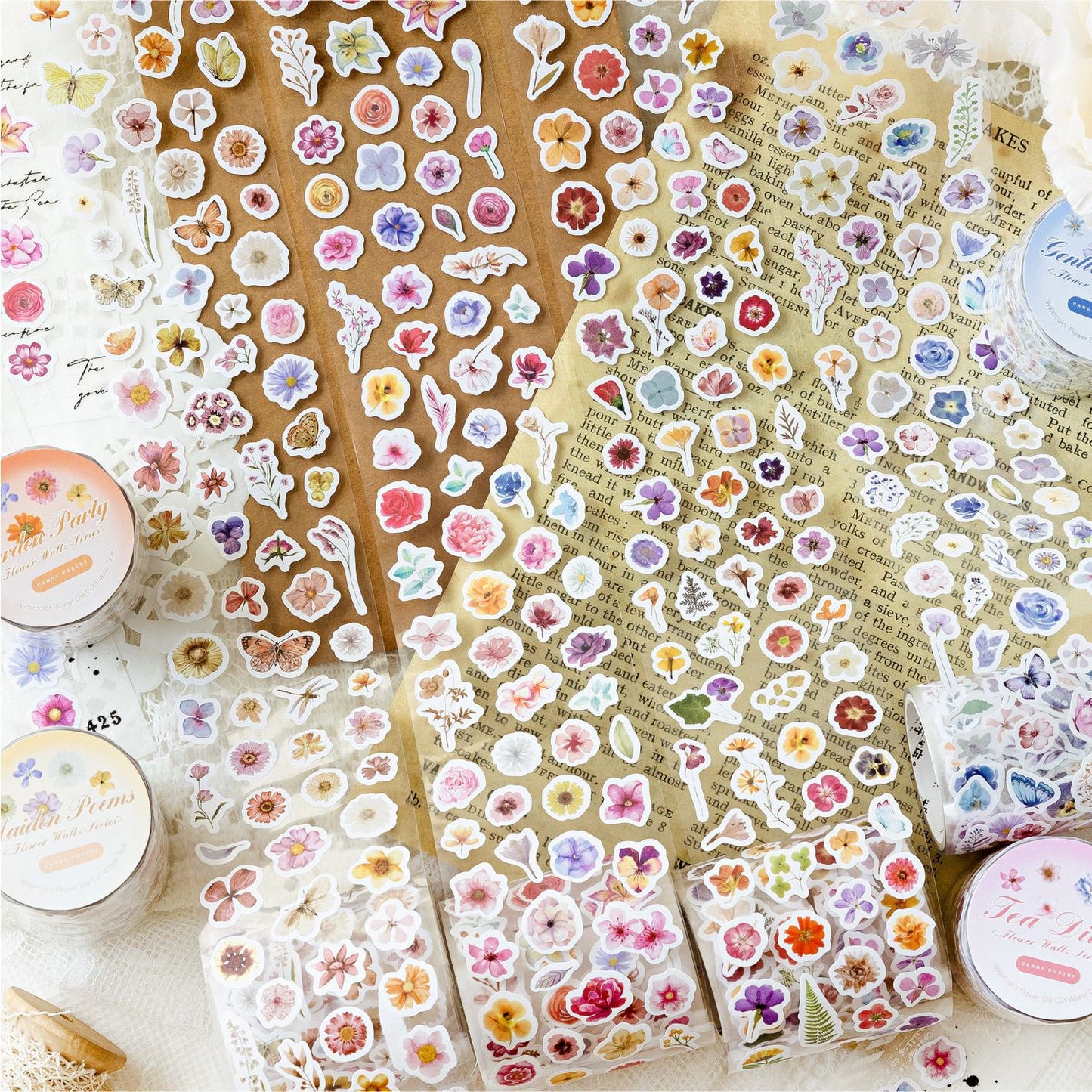 1 Roll Die-cut PET Stickers Tape HHYWQ