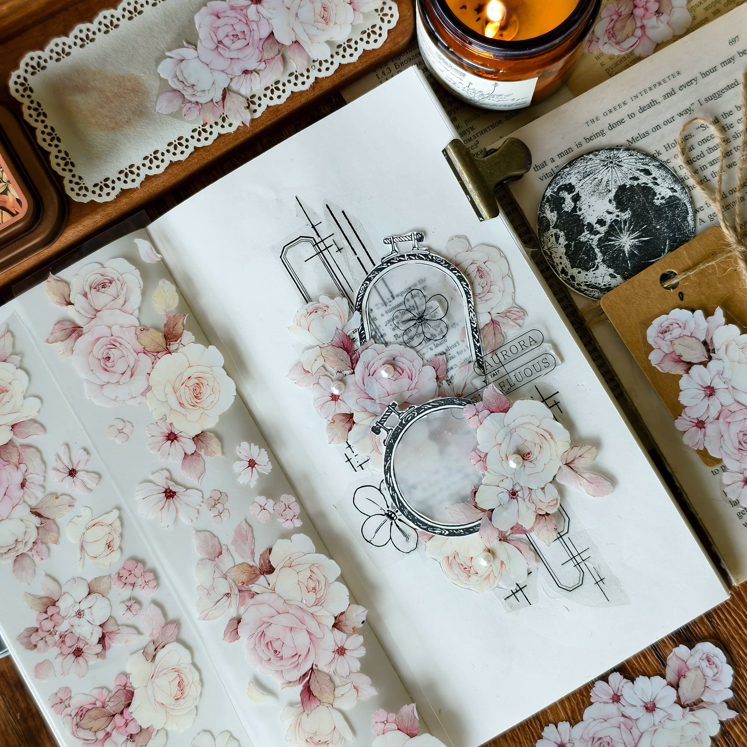 Floral Decorative Tape Rolls- Jade Whispers