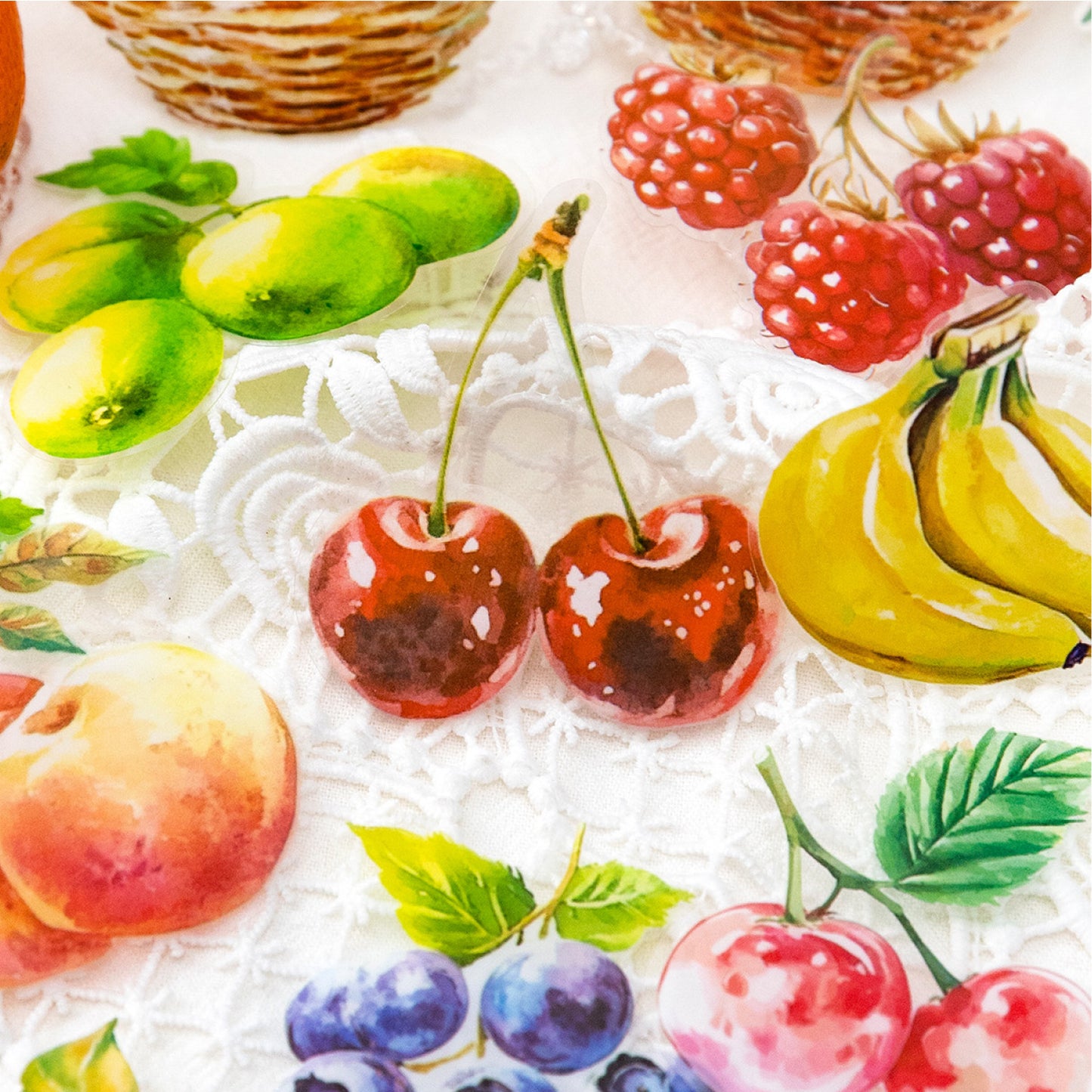 20 Pcs Fruit PET Stickers BFSGJS