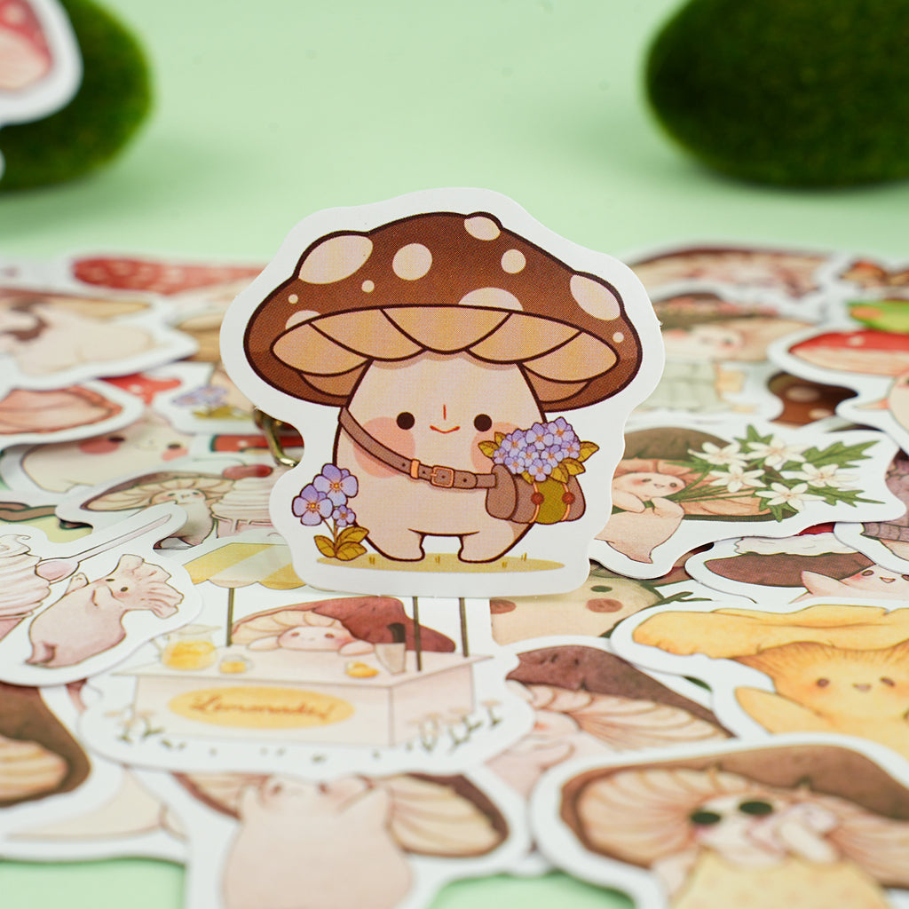 30 Pcs Mushroom Boxed Stickers YKMGT