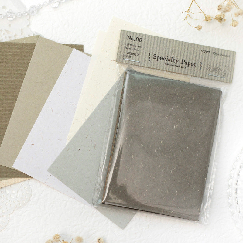 30 Sheets Vintage Color Scrapbook Paper SZSH