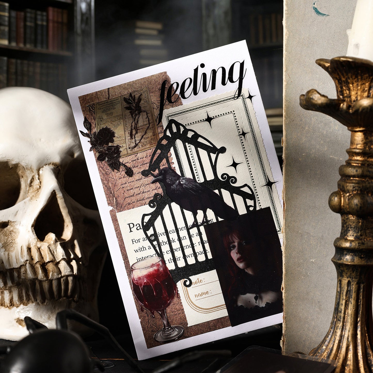 15 Pcs Gothic Dark  Magic PET Stickers GTMY