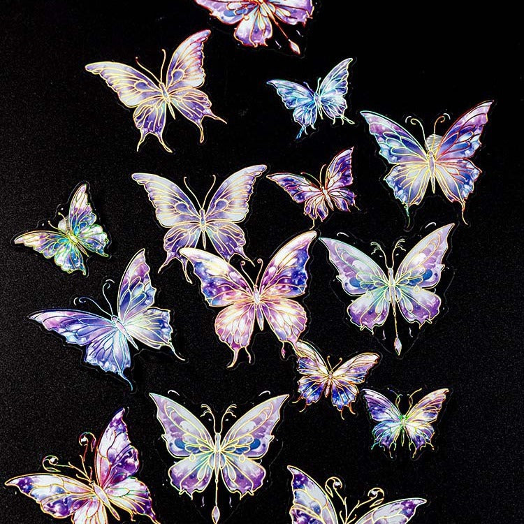 20 Pcs PET Buttterfly Stickers DMGZ