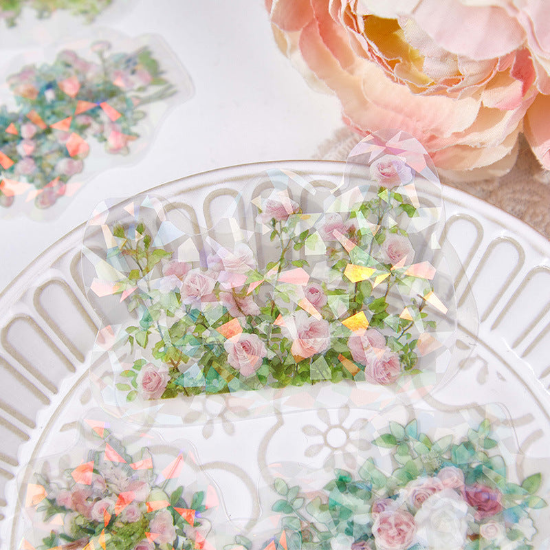 20 Pcs Shell Light Plant PET Stickers LYAR