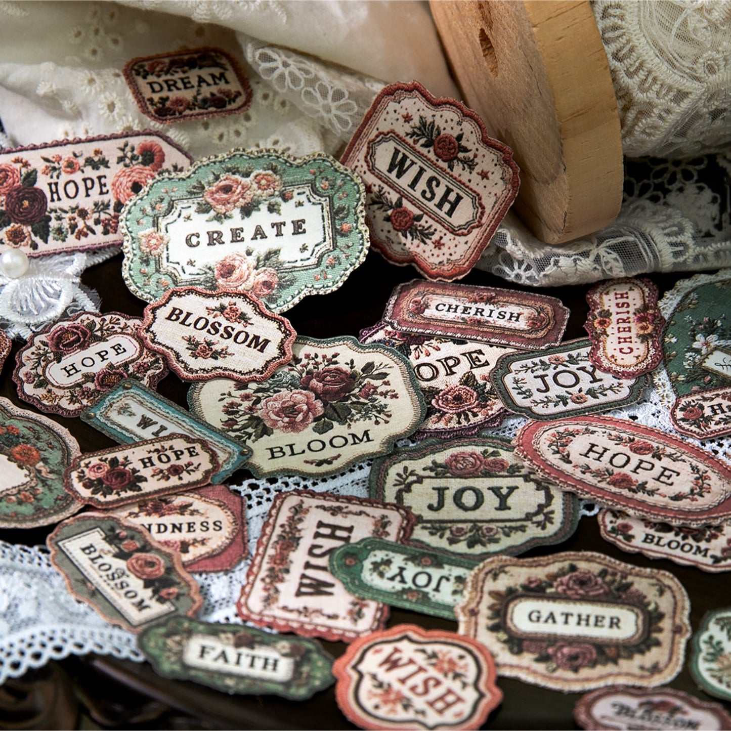 20 Pcs Vintage Lable Stickers SCBBQ