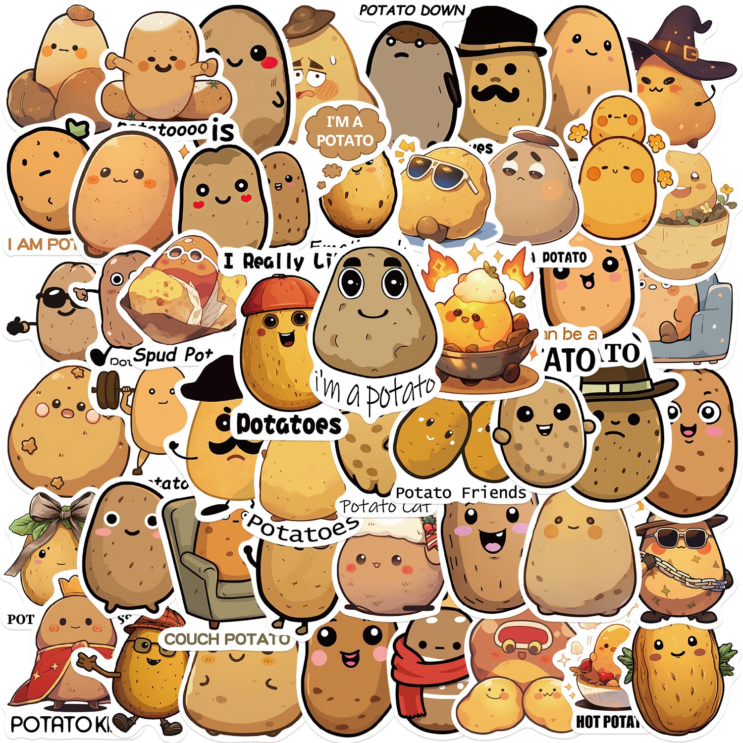 50PCS Funny Sarcastic Meme Vinyl Stickers FUN04