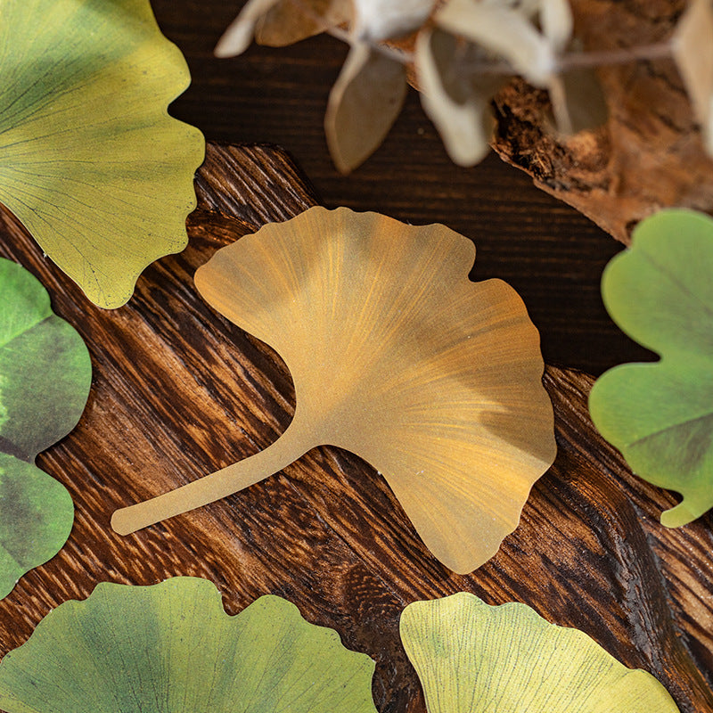 60 Pcs Leaf Theme Notepad Paper SLDX