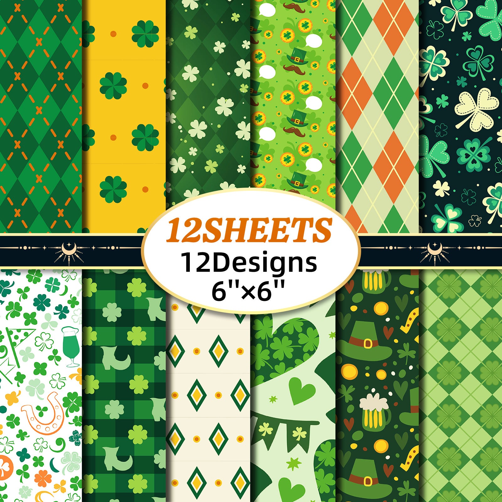 6 inch St. Patrick's Day Scrapbook Paper Pad PA755