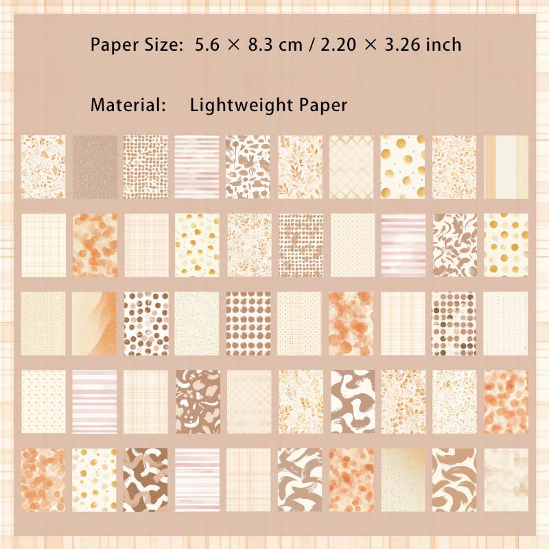 50 Pcs Basic Floral Journal Paper QXSX