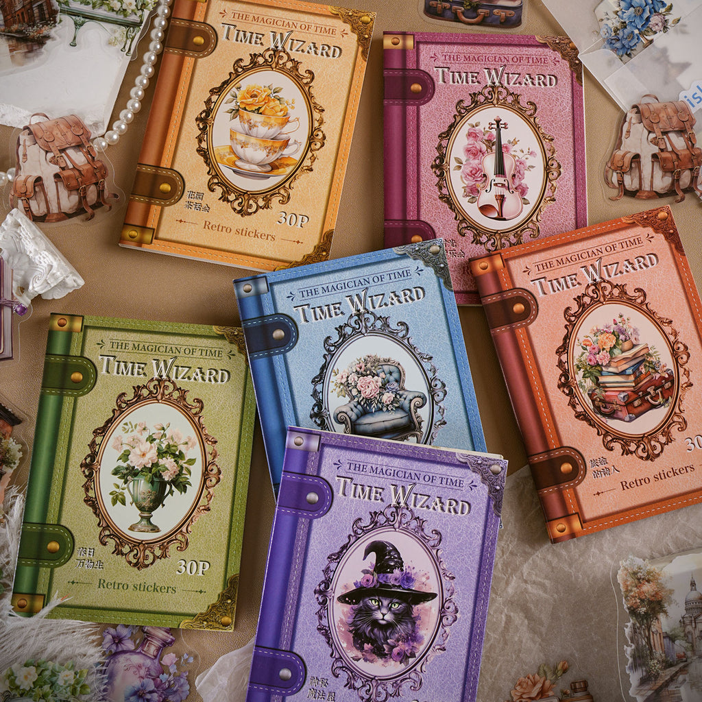 30 Pcs Vintage PET Stickers SHMSS