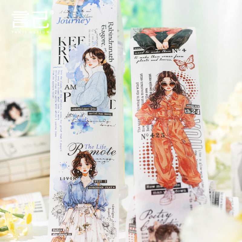 1 Roll Fashion Girl Washi Tape SHYY