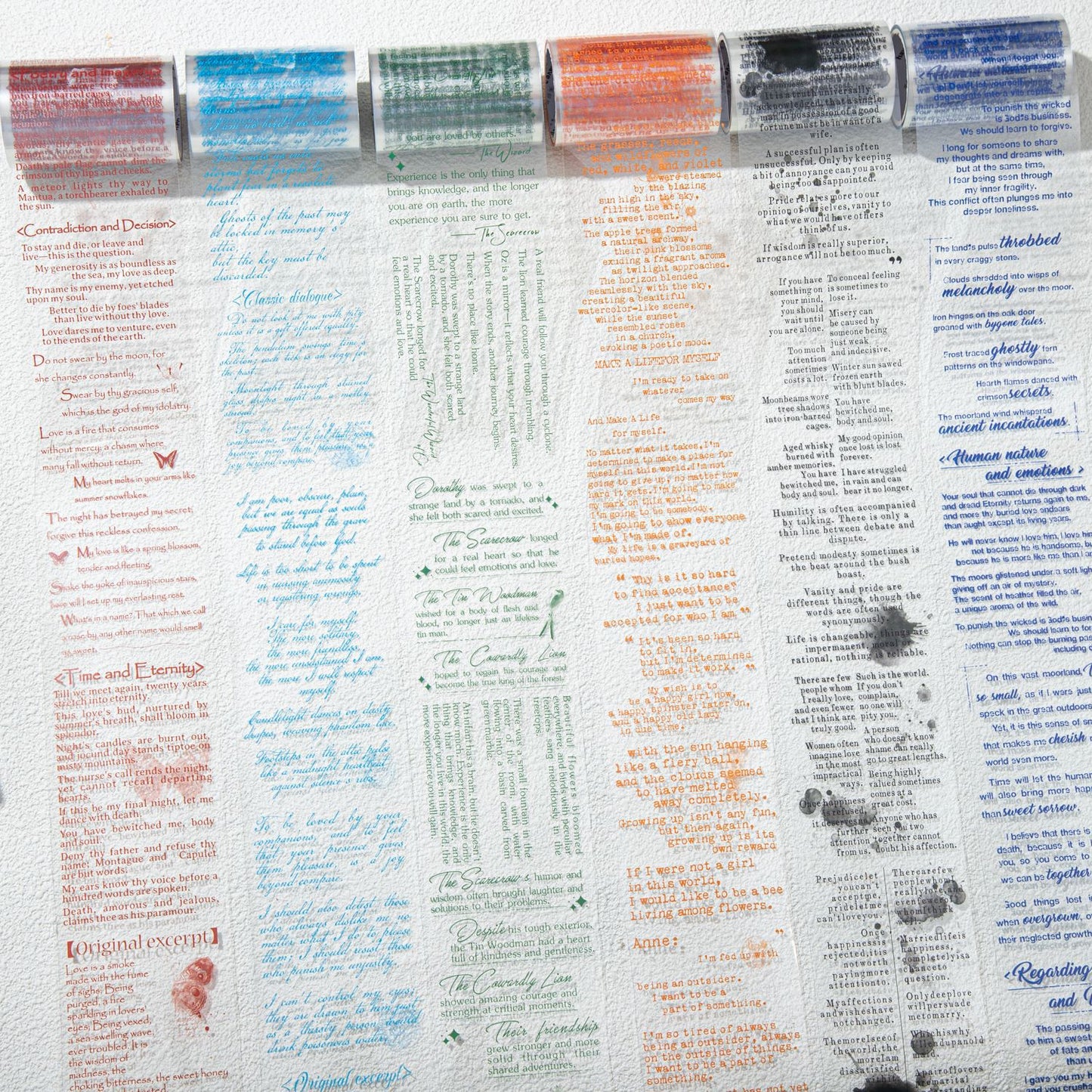 1 Roll Literature Fragments PET Tape WXYLPD