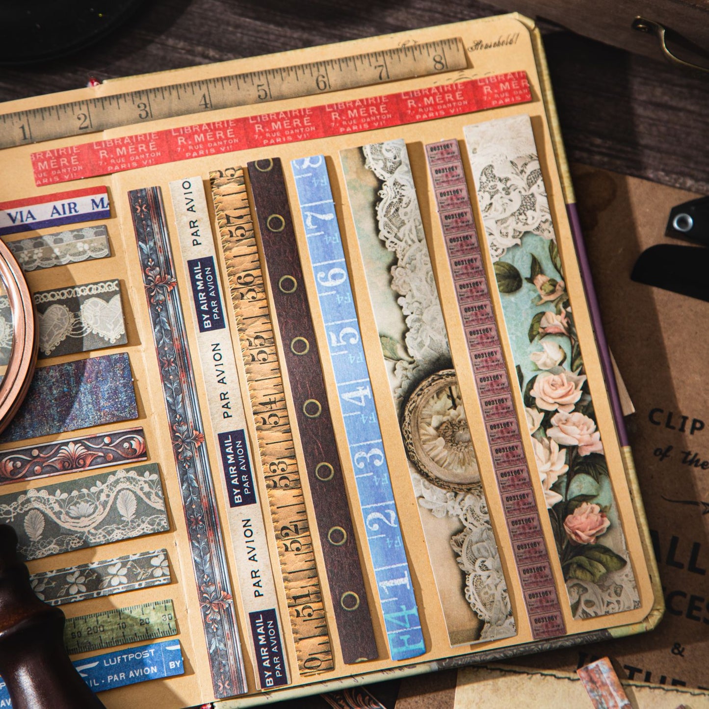 25 Pcs Vintage Journal Stickers JZDL