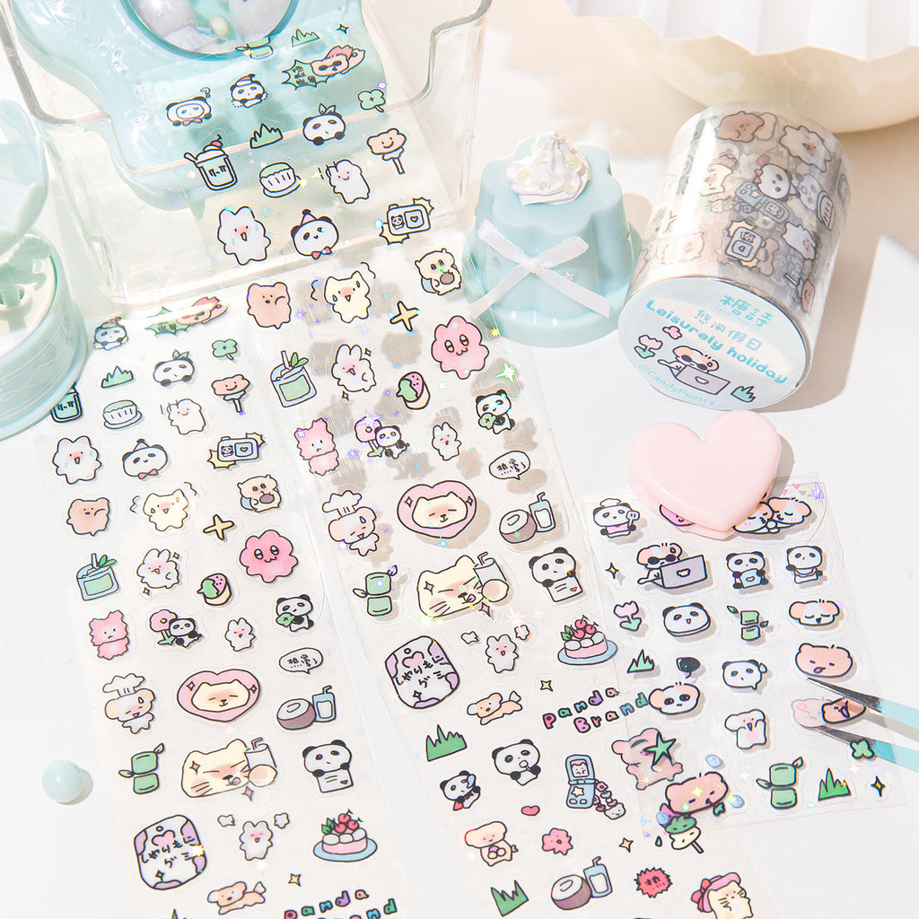 1 Roll Cute PET Stickers Tape KAZX