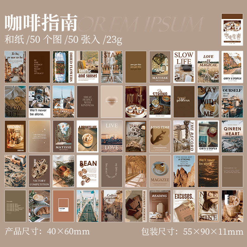 50 Sheets Life Style Washi Stickers Book SHZBC