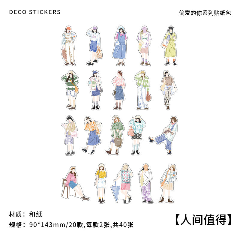 Pianai Washi Girl Stickers