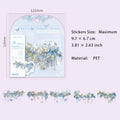10 Pcs Gold Foil Flower Vine PET Stickers DHWY