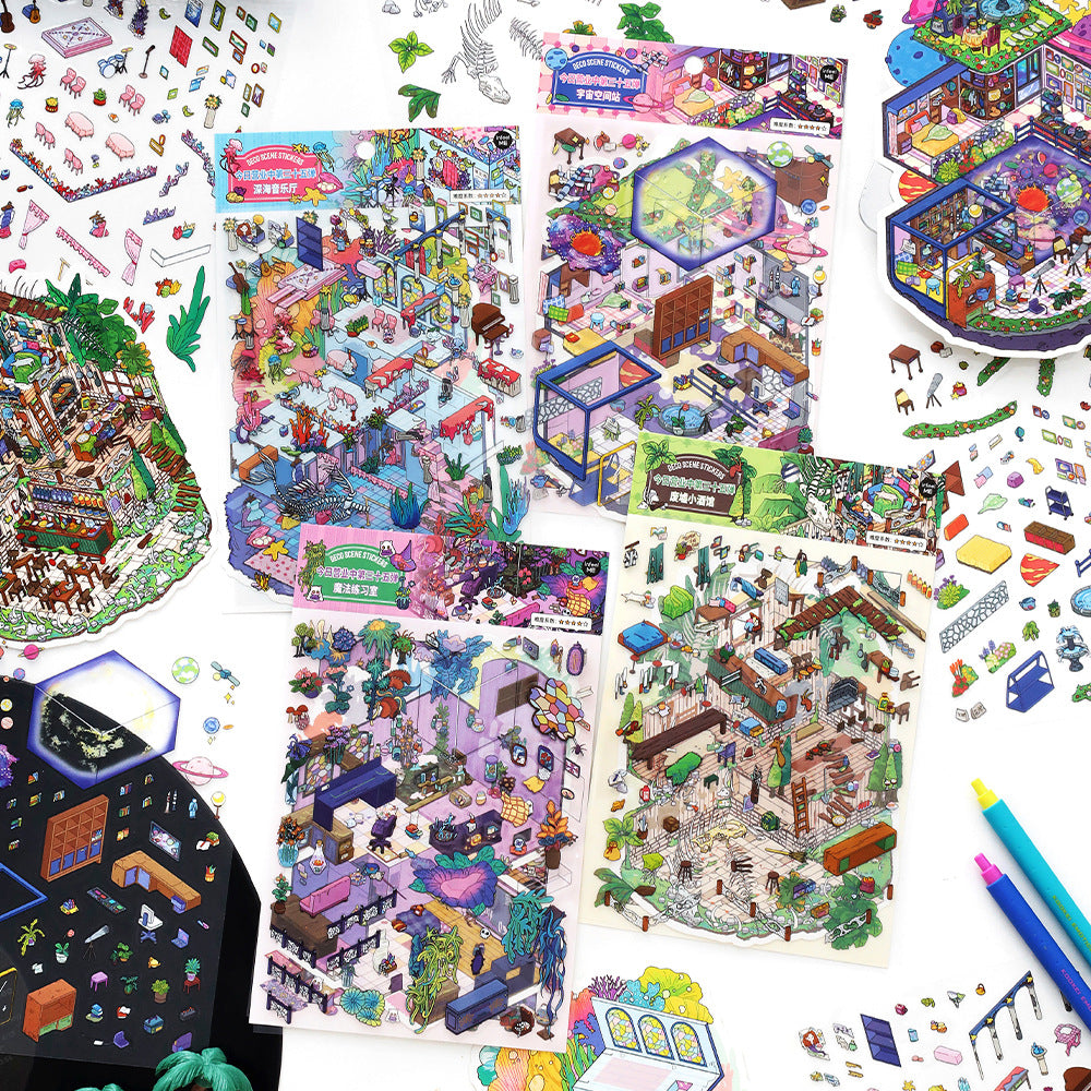 3D Shop Scene DIY Stickers Kit JRYYZ35