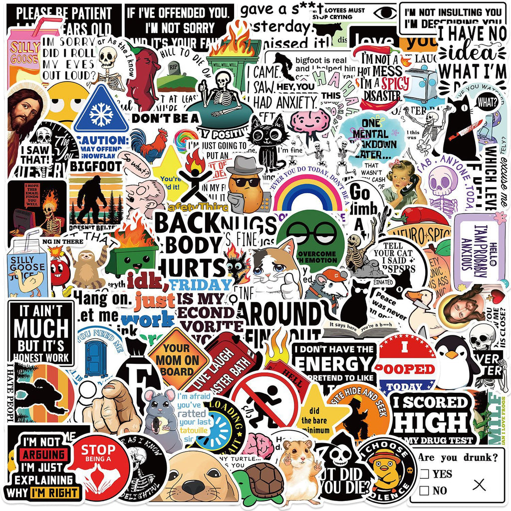 50PCS Funny Sarcastic Meme Vinyl Stickers FUN12