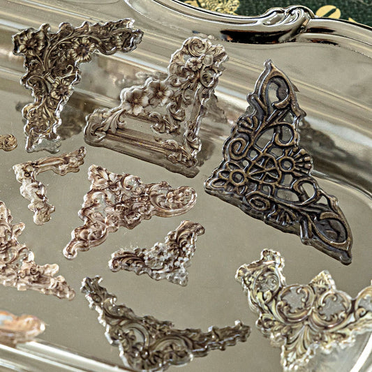 1 Sheet Vintage Epoxy Corner Stickers SGXC