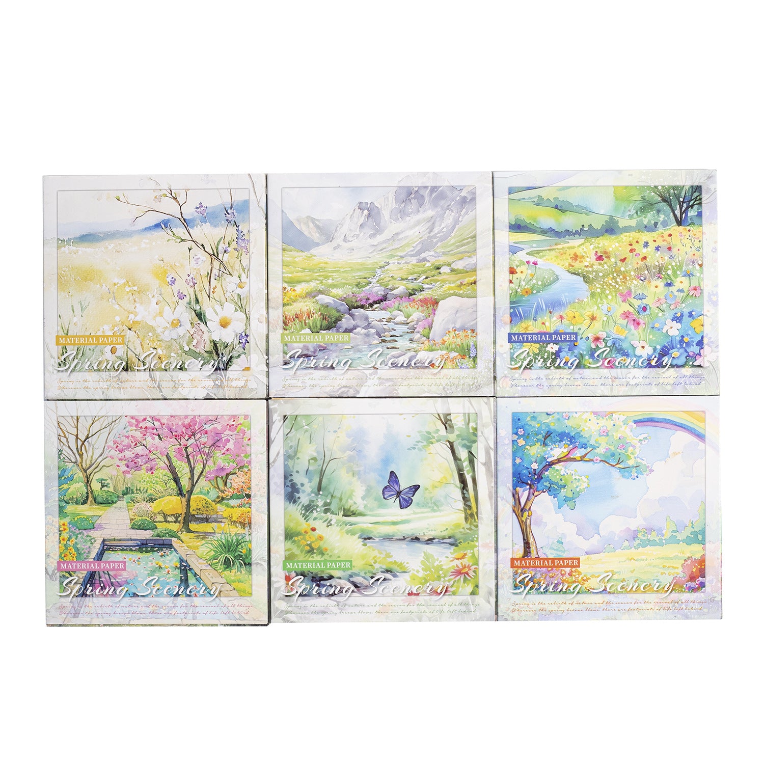 30 Sheets Spring Oil Painting Scrapbook Paper CTJS