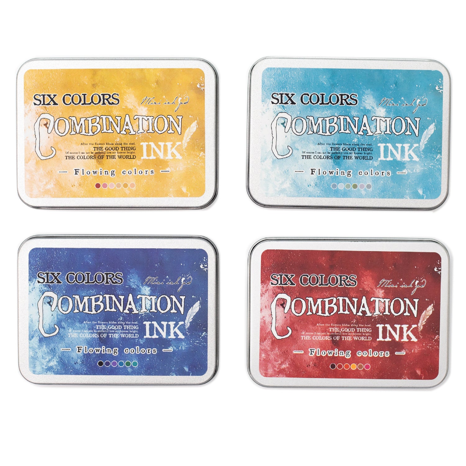6 Pcs Watercolor Ink Pad Set LDSC