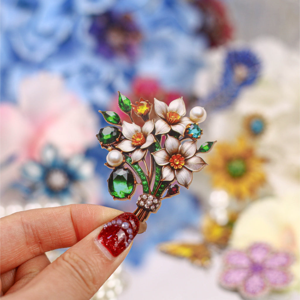 10 Pcs Crystal Jewelry Themed Cardstock Stickers JSXL