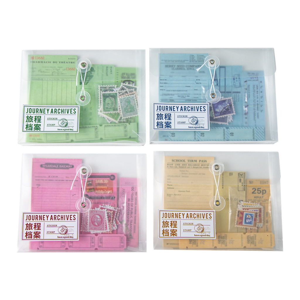 140 Pcs Travel Themed Vintage Journal Paper and Stickers Kit LCDA