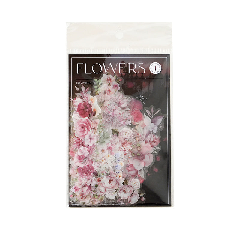 30 Pcs PET Flower Stickers FHXB