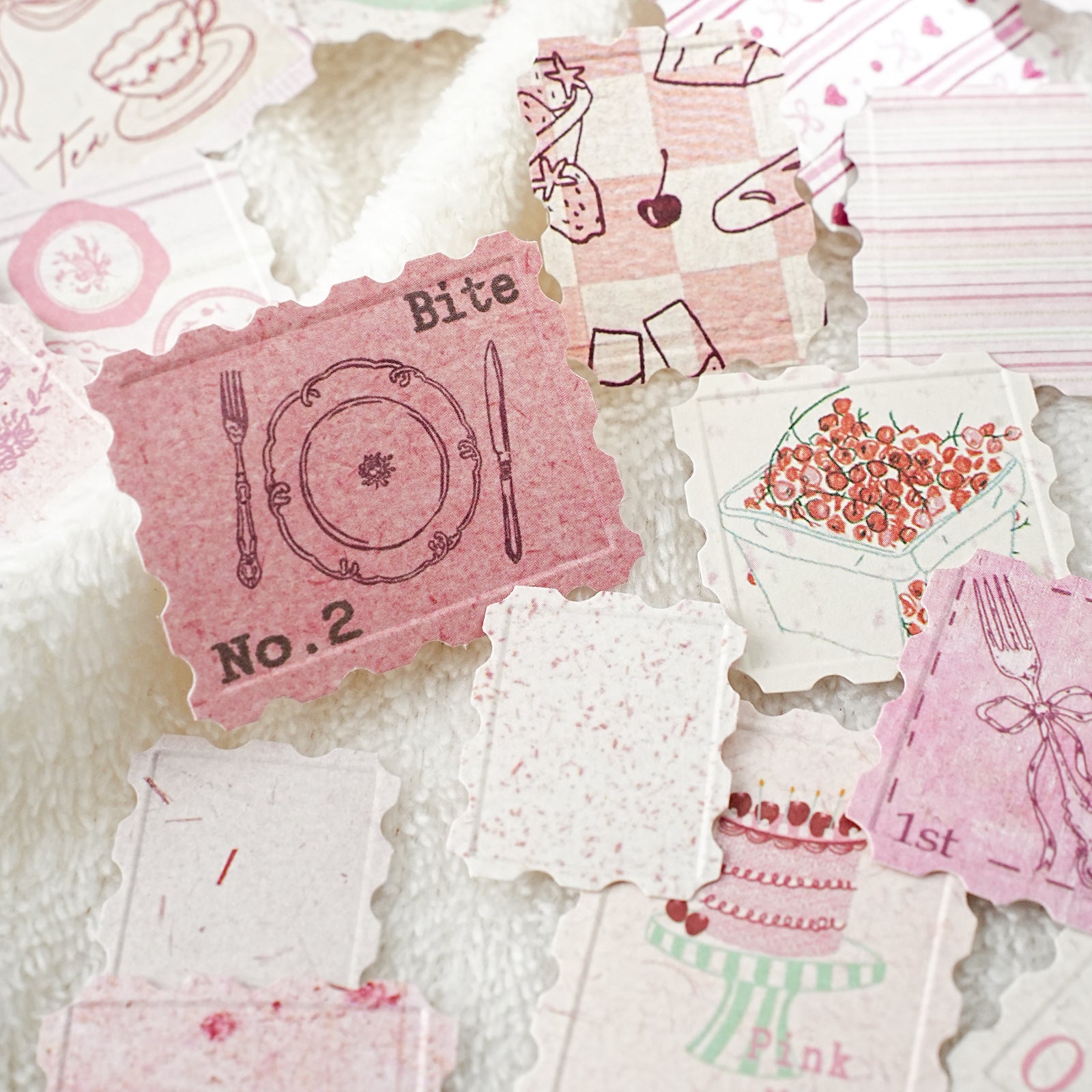 20 Pcs Embossed Post Stamp Stickers NYPK