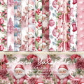 6 inch Pink Christmas Scrapbook Paper Pad SKP561