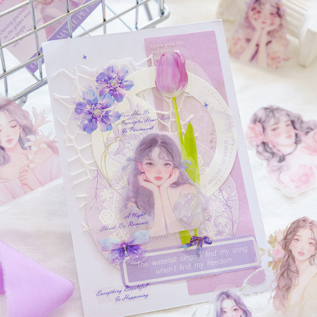 30 Pcs PET Girl Stickers XTLY