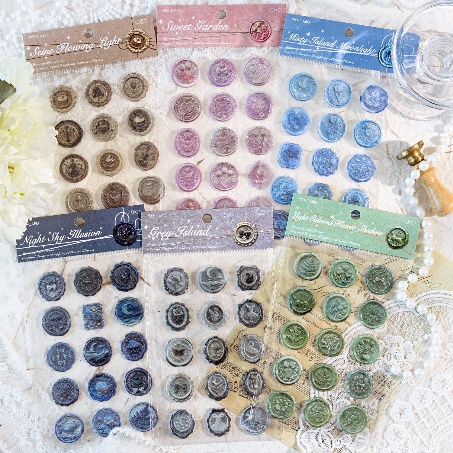 15 Pcs 3D Vintage Wax Seal Stickers JYXZ
