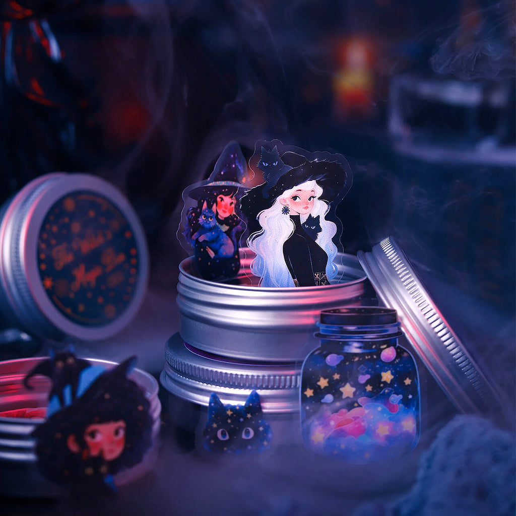 50 Pcs Witch Magic PET Stickers NVMF