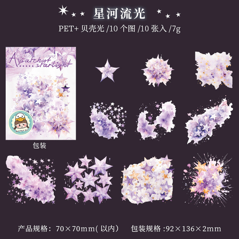 10 Pcs Star PET Stickers YPXG