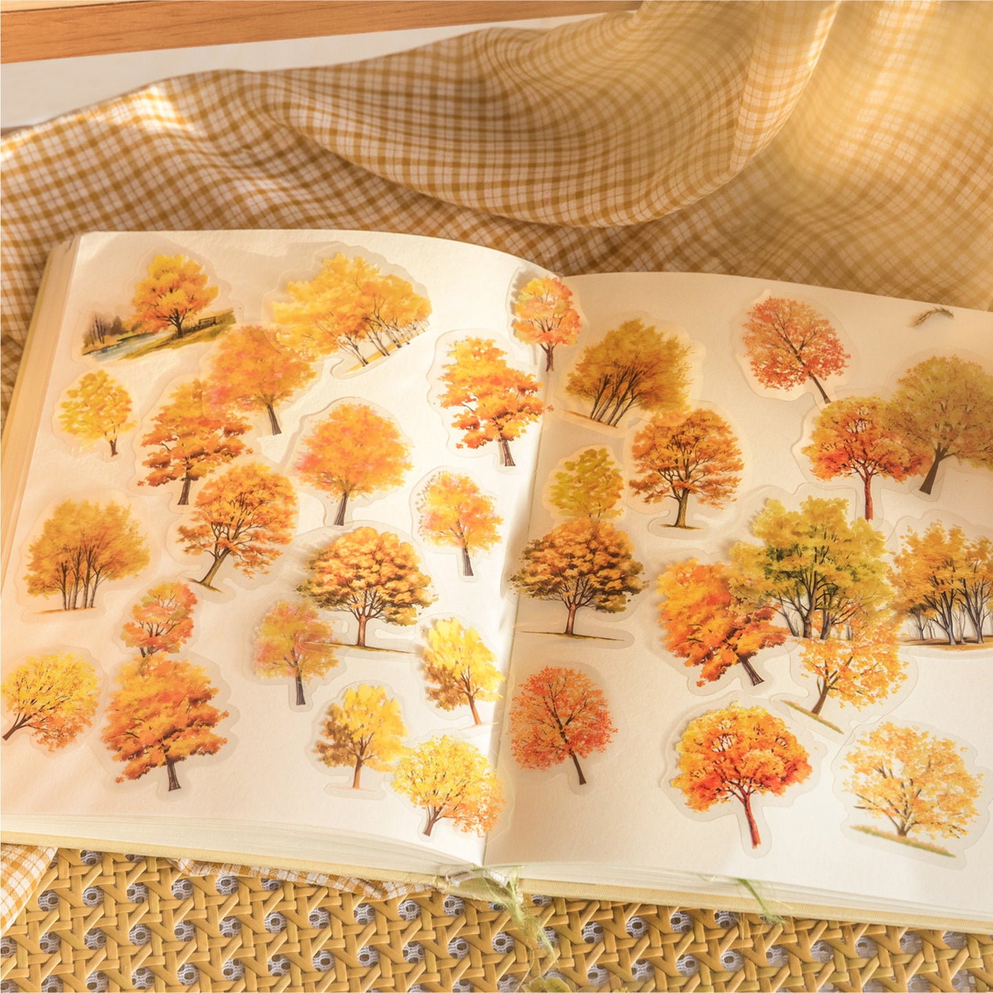 30 Pcs PET Tree Stickers SMZRCS