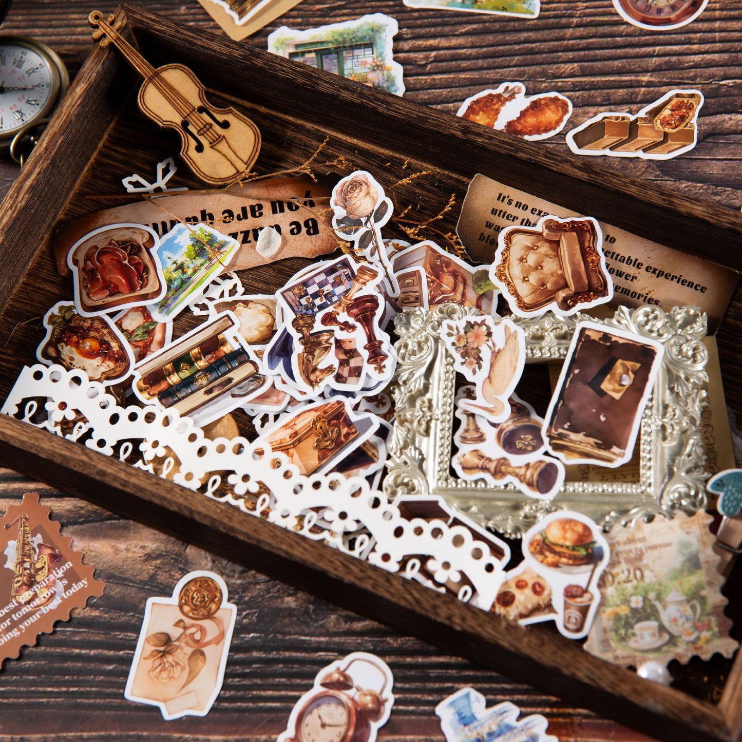 300 Pcs Gadget Food Travel Stickers SXWF