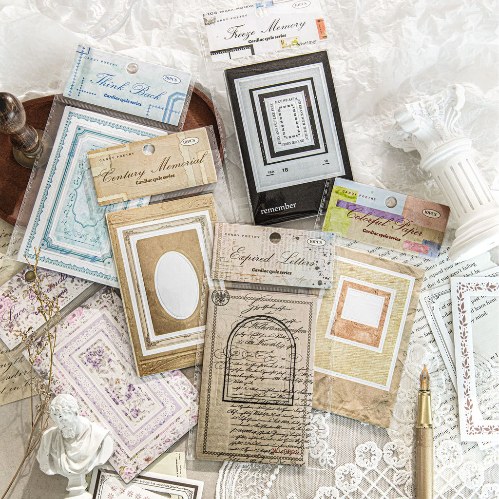 10 Pcs Border Frame Stickers XDXH