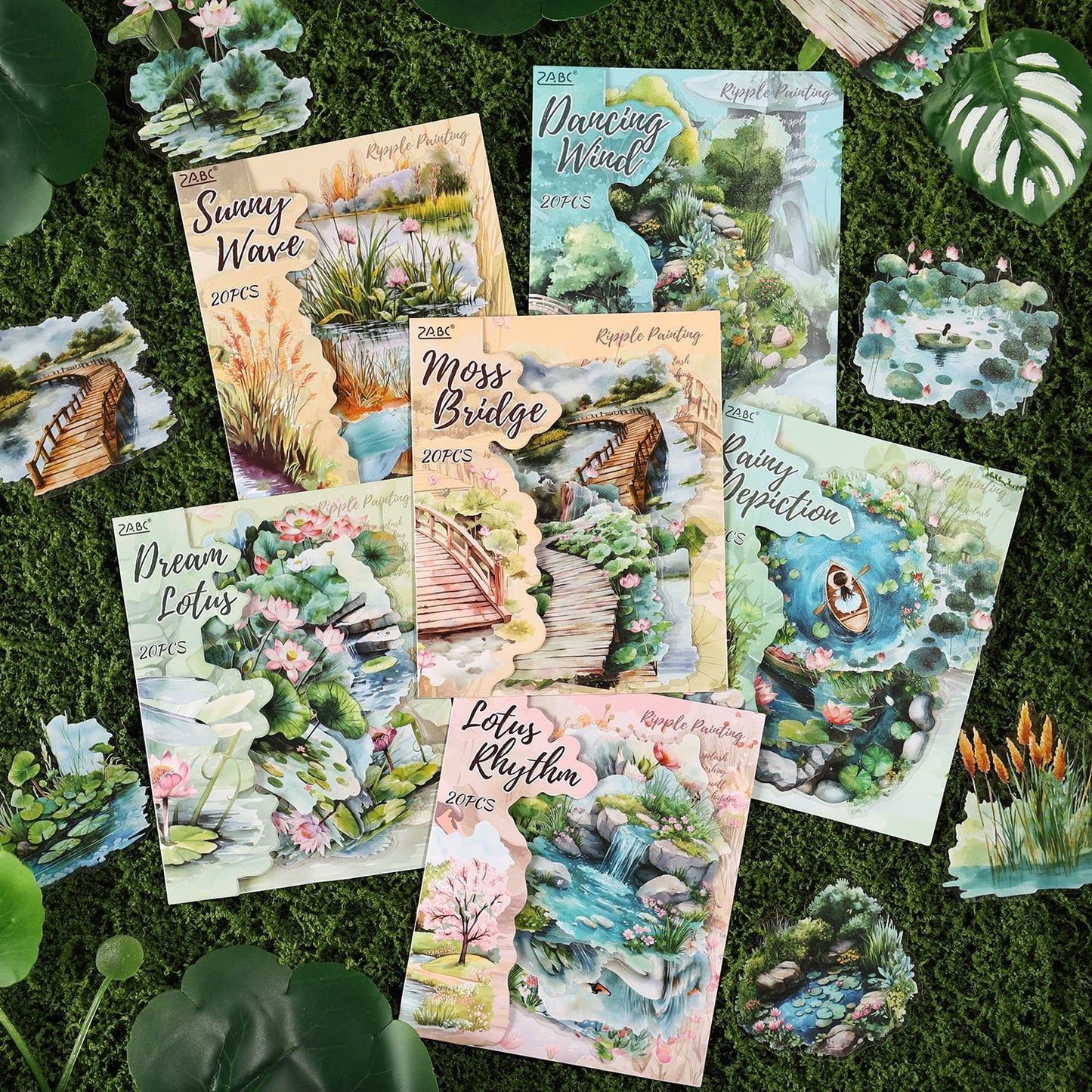 20 Pcs Pond Pool PET Stickers LYHY