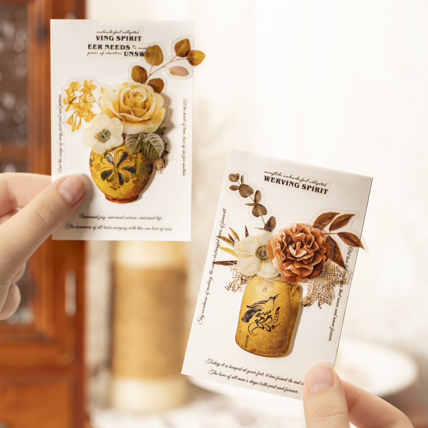 20 Pcs Flower Vase PET Stickers ZYHYS