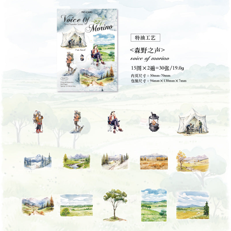 30 Pcs Landscape Stickers SJDLR