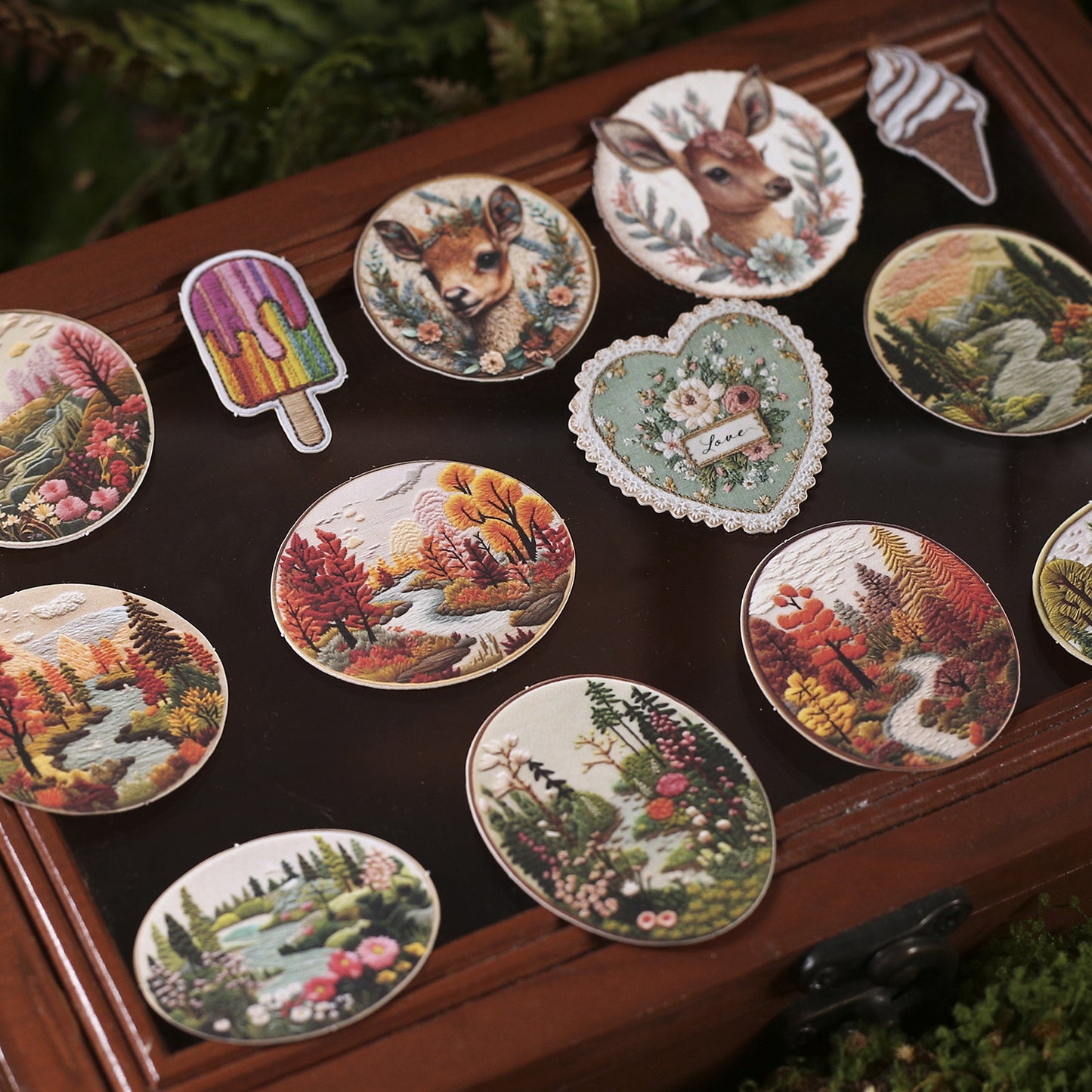 20 Pcs Natural Cardstock Stickeres CXBD