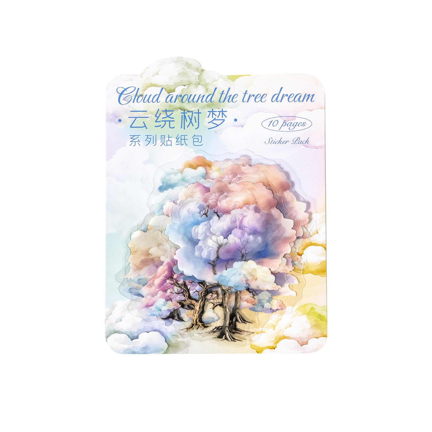 10 Pcs Cloud Tree PET Stickers YRSM