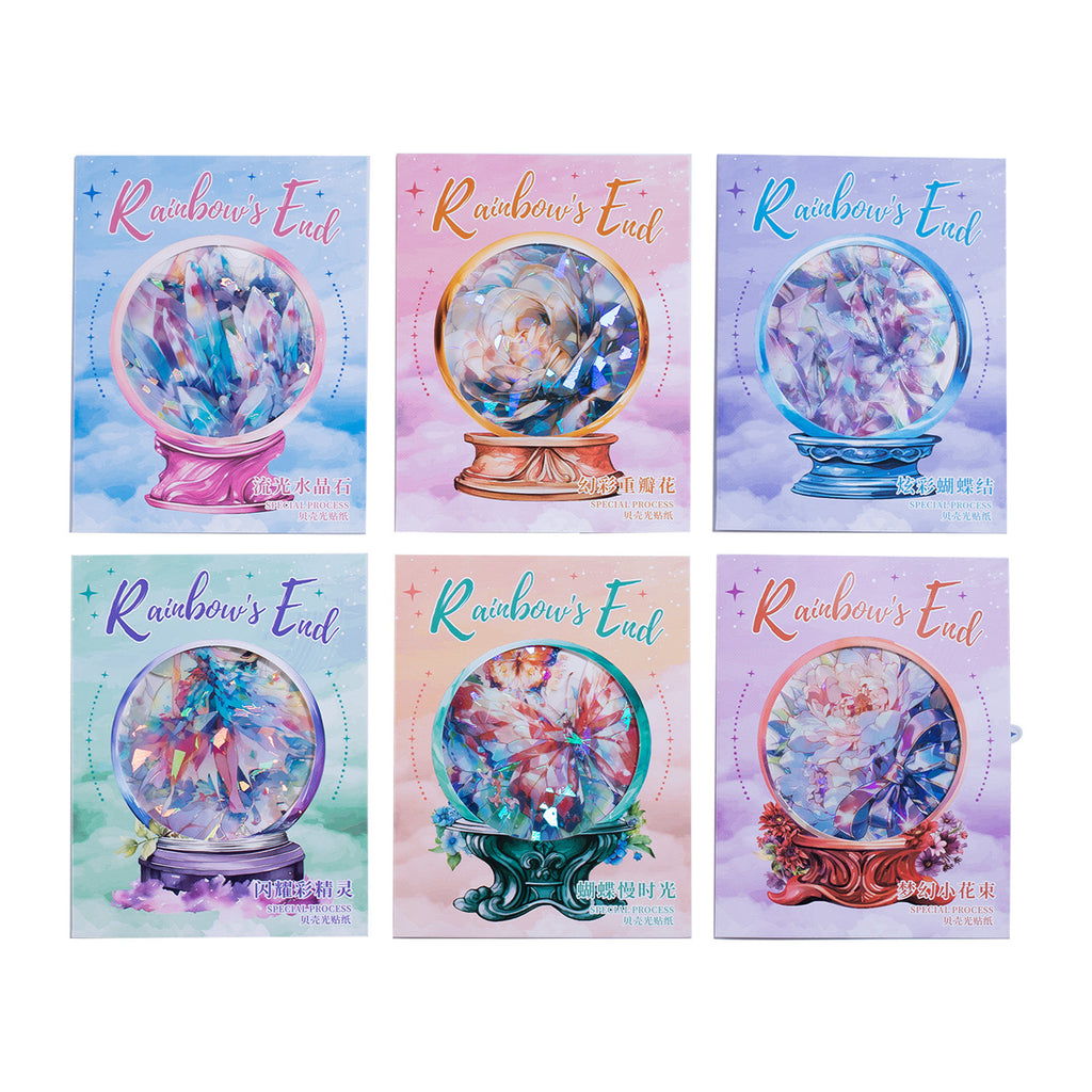 10 Pcs Rainbow Color PET Stickers CHLY
