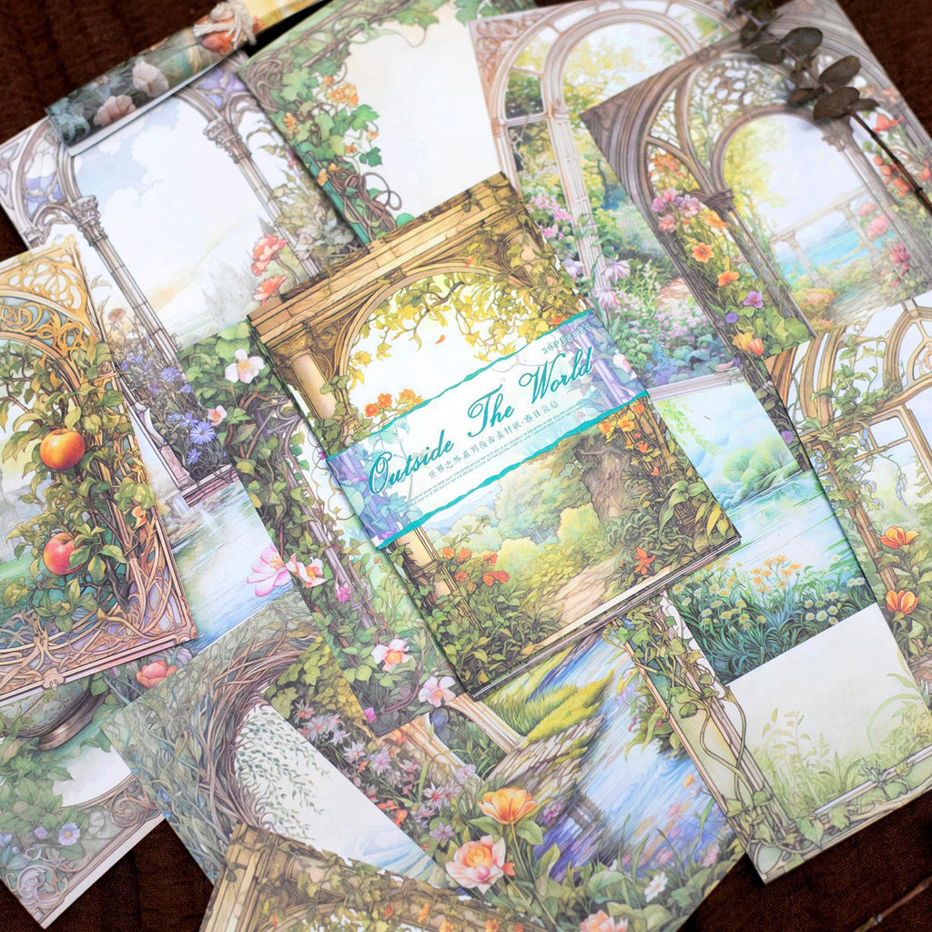 30 Pcs Door Them Junk Journal Paper SJZW