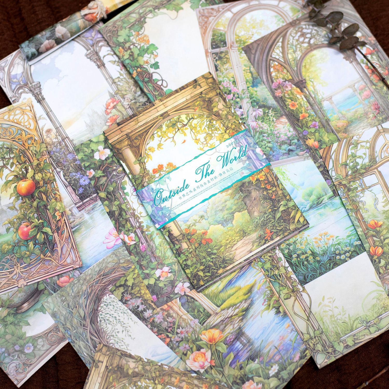 30 Pcs Door Them Junk Journal Paper SJZW