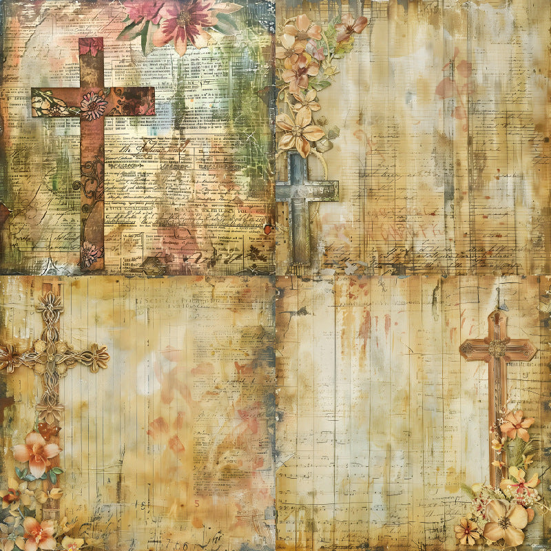 6 inch  Embossed Floral Scrapbook Paper Pad SKP040