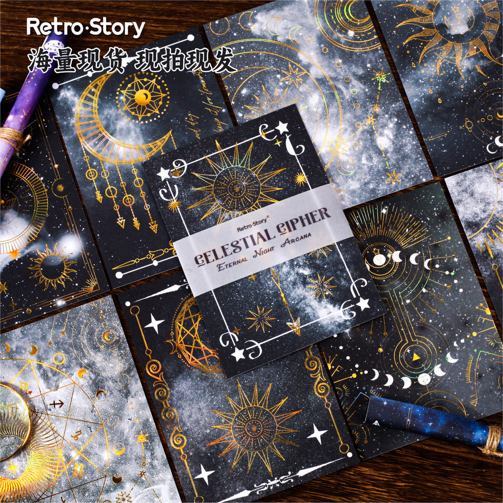10 Pcs Astrology Theme Journal Paper XQMQ