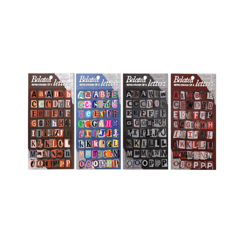 2 Sheets Alphabet Letter Number Stickers CLXJ