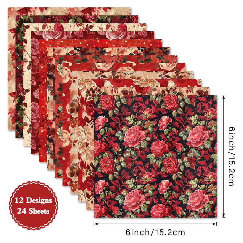 6 inch Rosetta Scrapbook Paper Pad SKP032